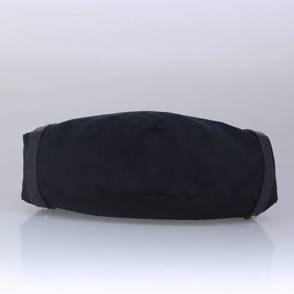 GUCCI GG Canvas Tote Bag Black Gold 130736 Auth 100266 - Picture 5 of 16